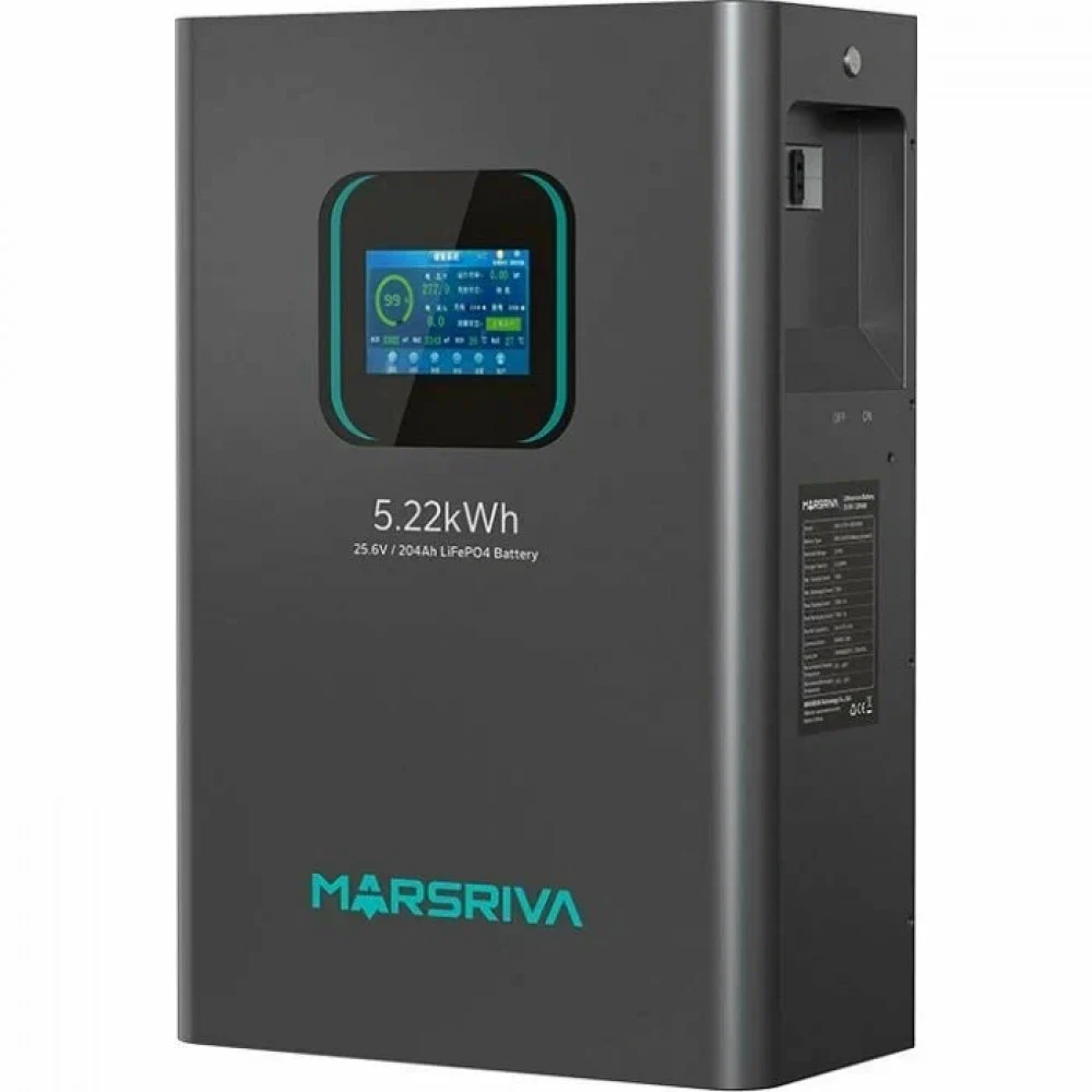 Литиевый аккумулятор LiFePO4, 25,6 В/204 Ач, новый элемент BYD, класс А MARSRIVA