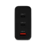 ttec SmartCharger Trio GAN 120W PD Travel Charger 2 USB-C+USB-A,Black