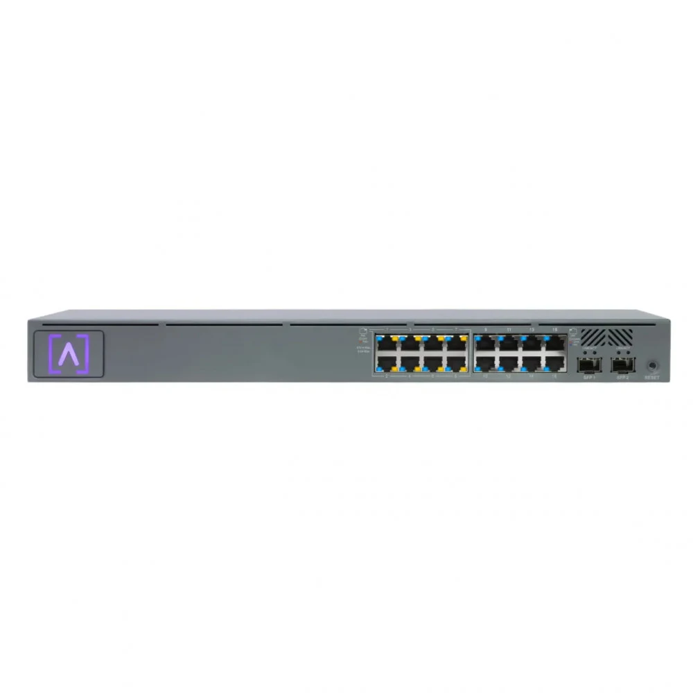Коммутатор Alta Labs, S16-POE, 16xGb LAN, 2xSFP, 8xPoE+, BT, Mobile App, IGMP, L2 layer, PoE 120W S16-POE