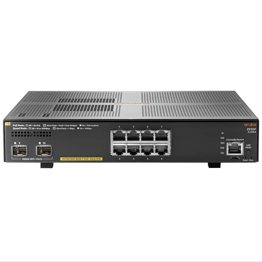 Коммутатор HP Enterprise/Aruba 2930F 8G PoE+ 2SFP+ Switch JL258A#ABB