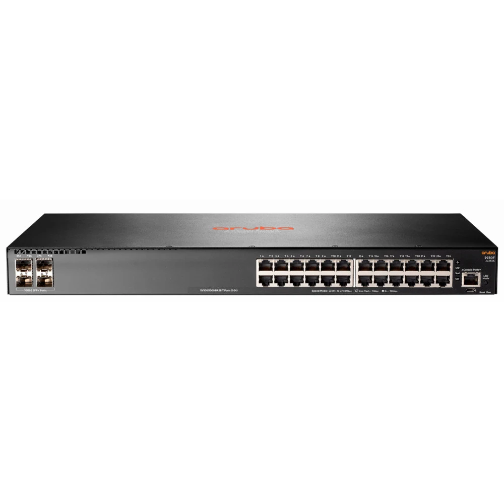 Aruba 2930F 24G 4SFP+ Swch (24x10/100/1000 RJ-45, 4x1/10G SFP+, L3 lite, 19") (repl. for J9145A)