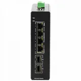 Коммутатор промышленный управляемый 2 порта SFP и 4 гигабит POE портов DC 48~55V -40~75°C - IES200-V25-2S4P