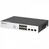 Коммутатор, BDCOM, S2510-P, Управляемый L2, 8 портов PoE (130W) 10/100/1000M RJ45, 2 порта 100/1000М SFP, Настольный