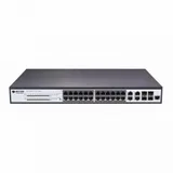 Коммутатор, BDCOM, S2528-P, Управляемый L2+, 24 порта PoE 10/100/1000M RJ45, 4 комбо-порта 1000M SFP, Бюджет PoE 370W, Стоечный 1U,
