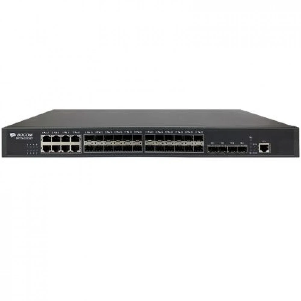 S2900-24S8C4X Коммутатор Ethernet optical switch with 24 GE ports and 4 10GE ports (1 console port, 16 GE SFP ports, 8 GE TX/SFP combo ports, 4 GE/10GE SFP+ ports, standard AC220V power supply, the