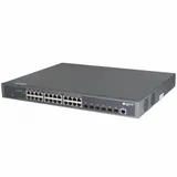 Коммутатор, BDCOM, S3900-24T6X, Управляемый L3, 24 порта 10/100/1000M RJ45, 6 портов 10G SFP+, Поддержка 2-х блоков питания, Стоечный