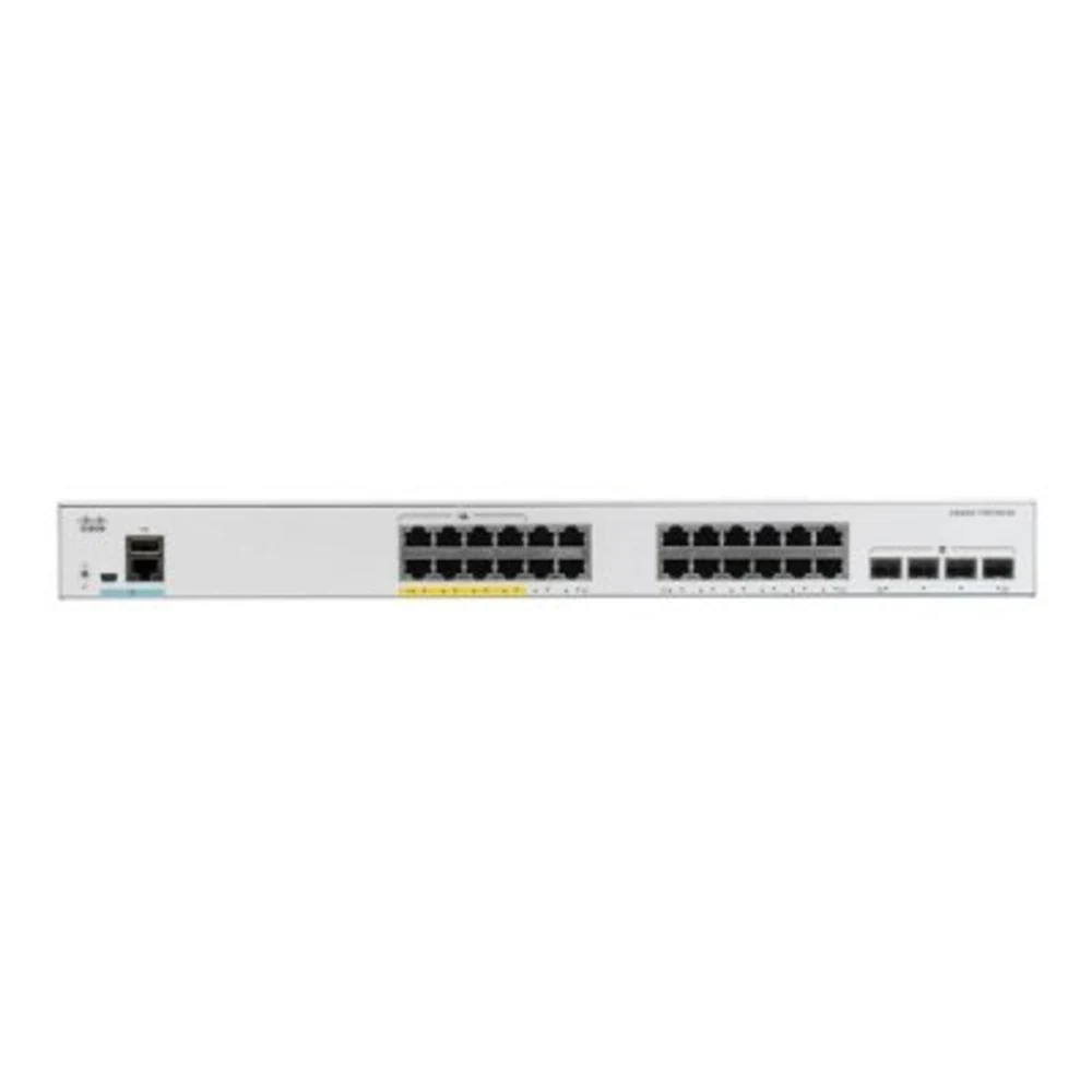 Коммутатор CISCO Catalyst 1000 24x 10/100/1000 Ethernet ports RJ-45, 4x 10G SFP+ uplinks , Fanless, C1000-24T-4X-L