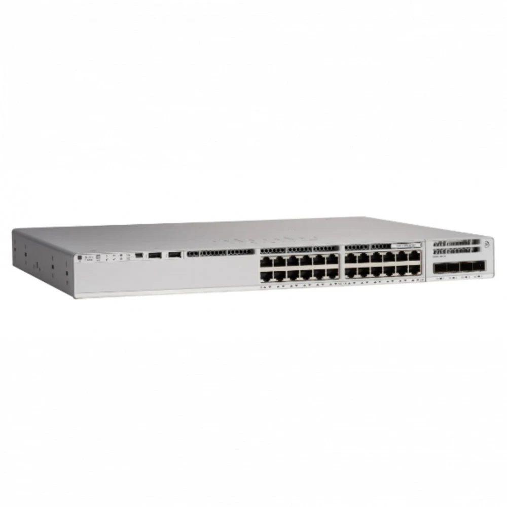 Коммутатор CISCO Catalyst 9200L 24-port Full PoE+ Switch, 4x1Gb fixed uplinks, PS 1x600W (up to 2), PoE 370W/740W, DNA Network Advantage, C9200L-24P-4G-A