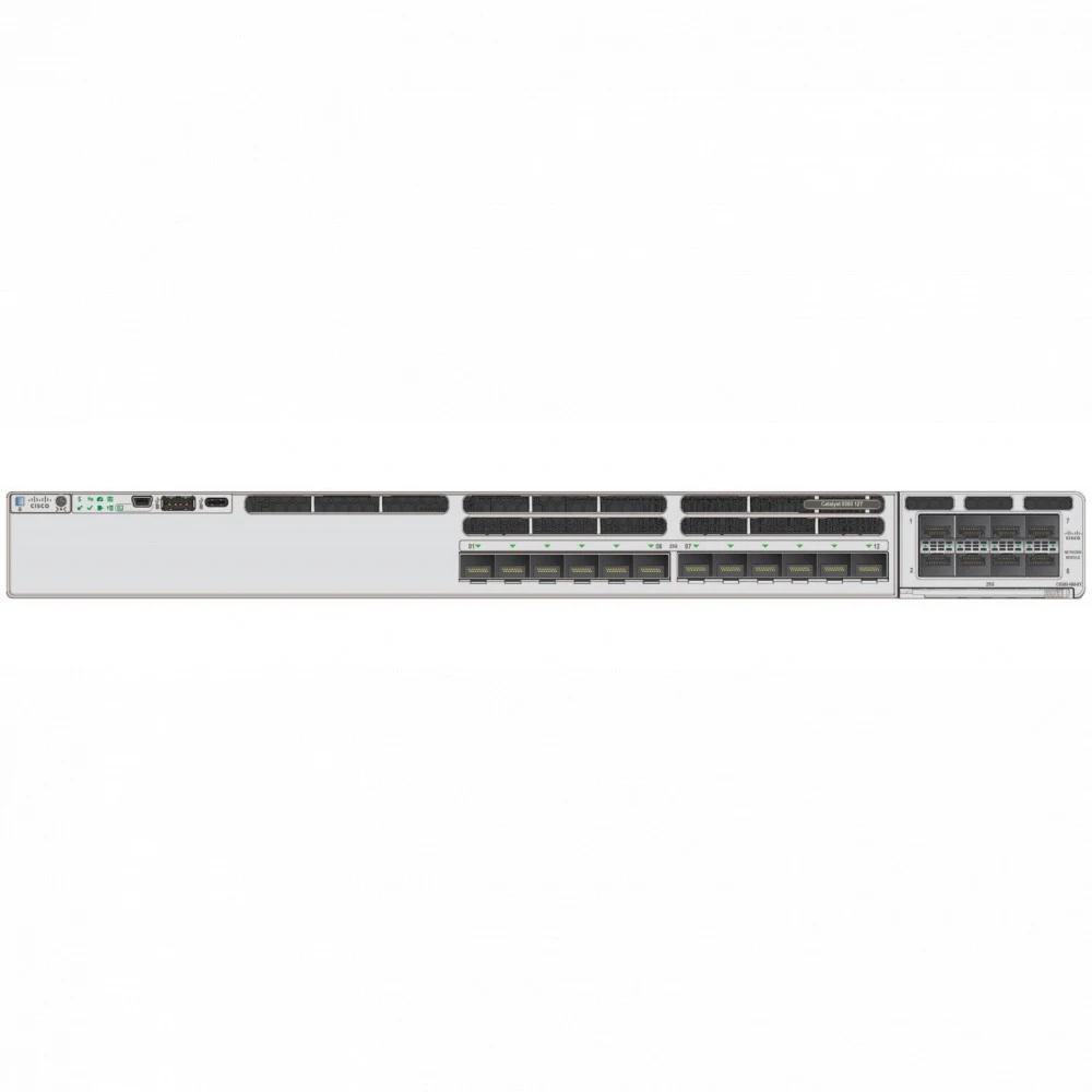 Коммутатор CISCO Catalyst 9300 12 port 25G/10G/1G SFP28 with modular uplinks, PS 1x715W, HSEC license active, DNA Network Advantage, C9300X-12Y-A