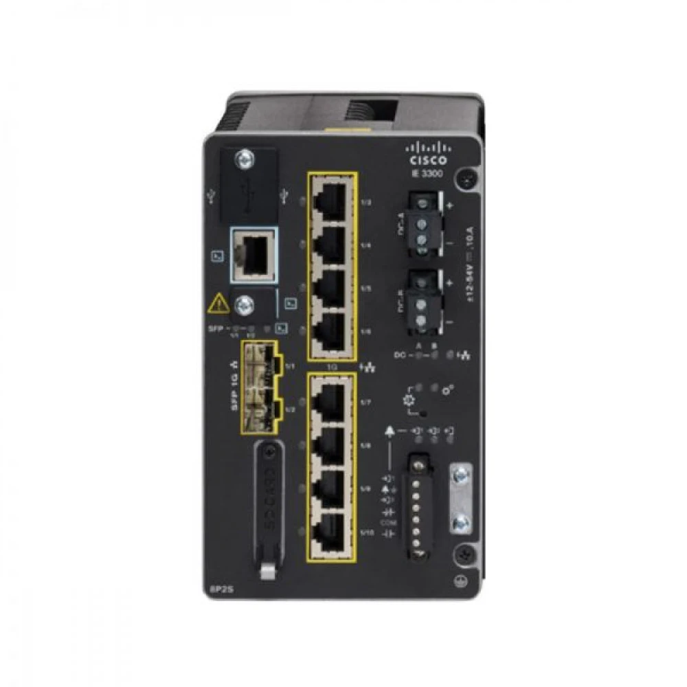 Коммутатор CISCO Catalyst IE3300 with 8 GE PoE+ and 2 GE SFP, Modular, Network Essentials, IE-3300-8P2S-E