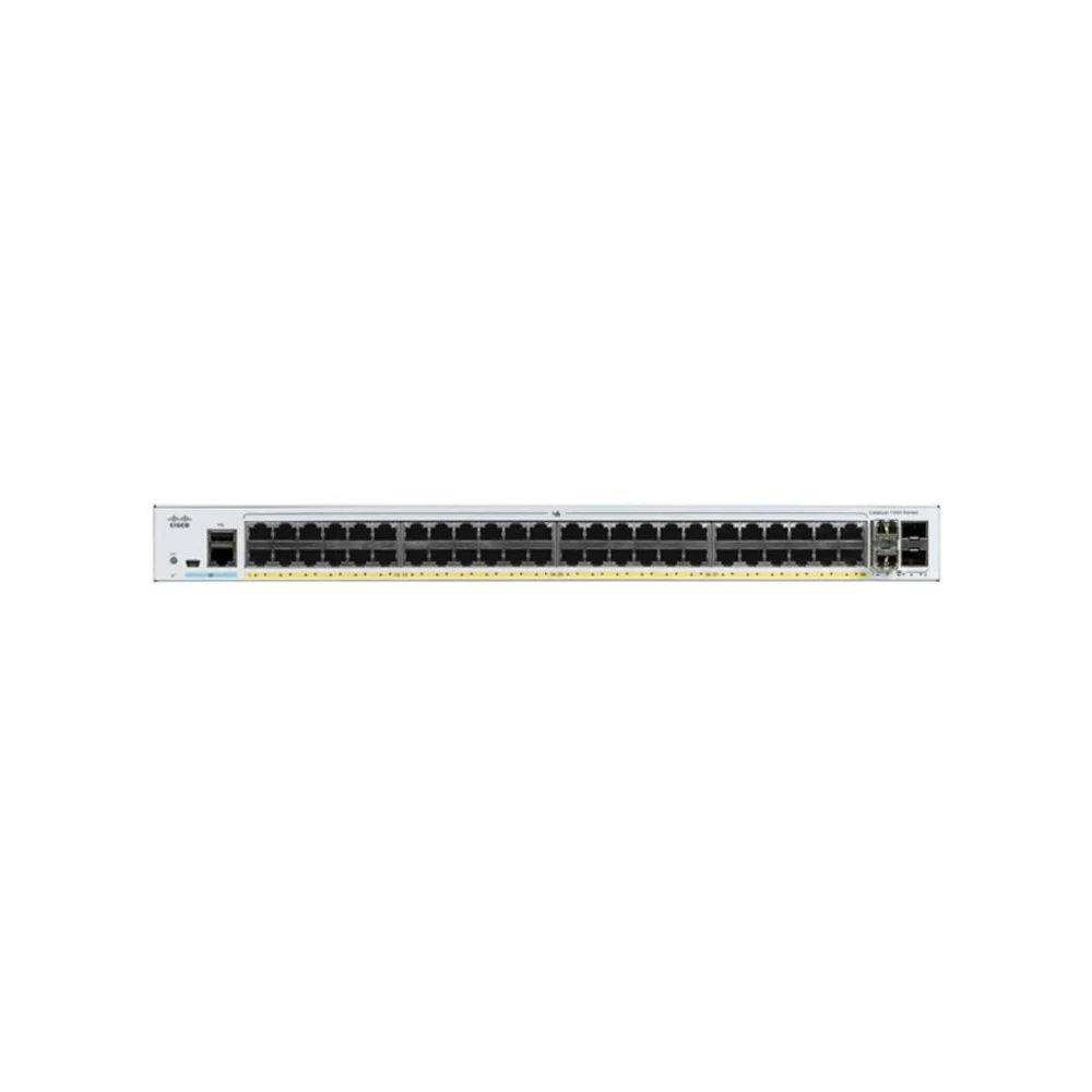 Коммутатор CISCO Catalyst 1000 48x 10/100/1000 RJ-45 ports PoE+, 4x 10Gb SFP+ uplinks, PoE+ 370W, C1000-48P-4X-L