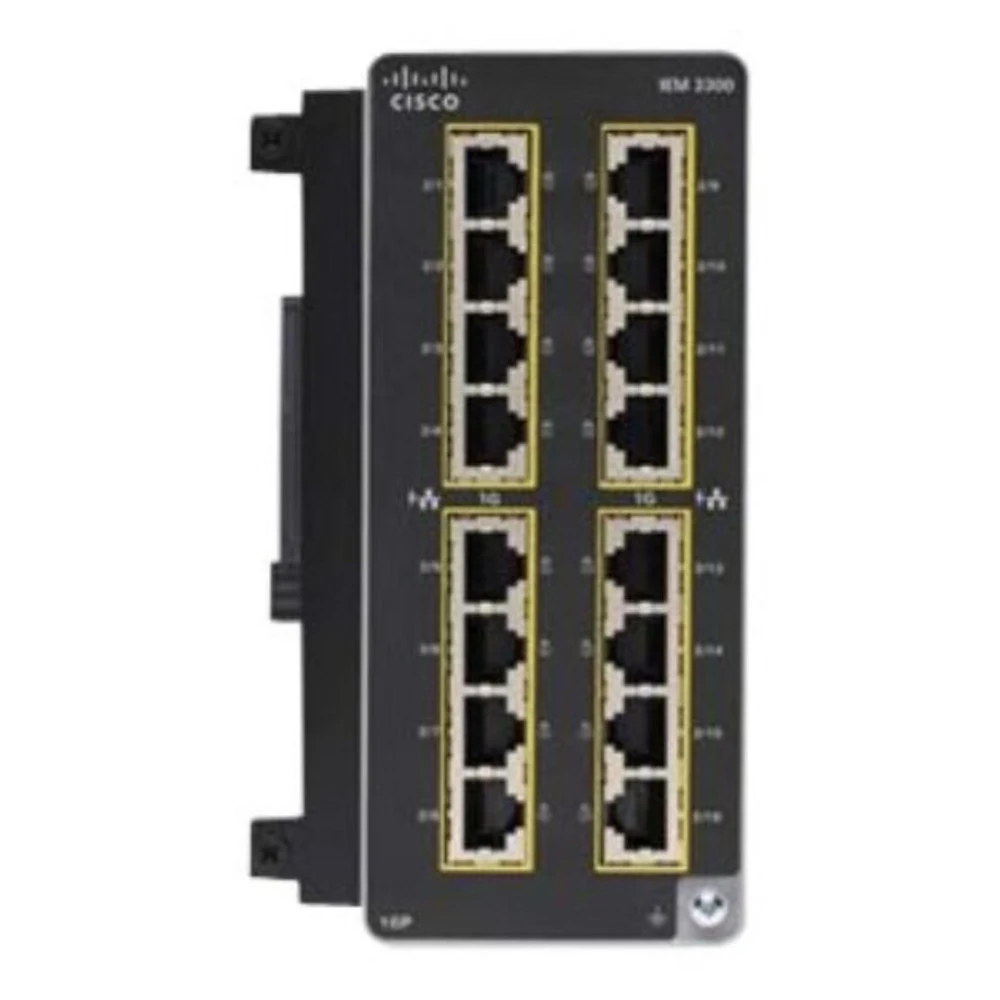 IEM-3300-16P= Модуль интерфейсный сетевой Catalyst IE3300 with 16 GE PoE/PoE+ Copper, Expansion Module