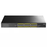Коммутатор гигабитный 24-портовый CUDY GS1028PS2 <24-10/100/1000 BASE-T Gigabit ports, 19-inch, 2-1000 BASE-X SFP Slot, 24-port IEEE 802.3at PoE+ Injector, Supports PoE power up to 30W for each PoE