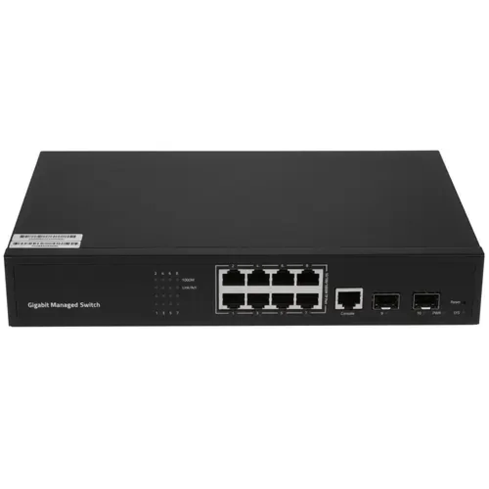 Коммутатор CUDY 8-Port Layer 2 Managed Gigabit Switch with 2 Gigabit SFP Slots 8-Port Layer 2 Managed 10/100/1000M Switch, 8 Gigabit Ethernet ports + 2 Gigabit SFP ports + 1 management port, backpla