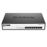 D-Link DGS-1008MP/A2A, Layer 2 unmanaged Gigabit Switch with PoE and Green Ethernet power save technology