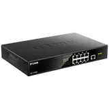 Коммутатор , D-Link, DGS-1010MP/A1A, Неуправляемый, 8 портов PoE 802.3af/at 10/100/1000Base-T, 1 порт 1000Base-X SFP,1 порт 10/100/1000Base-T, PoE‑бюджет 125 Вт
