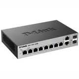 Коммутатор D-Link Настраиваемый коммутатор 2 уровня с 8 портами 10/100/1000Base-T и 2 комбо-портами 100/1000Base-T/SFP