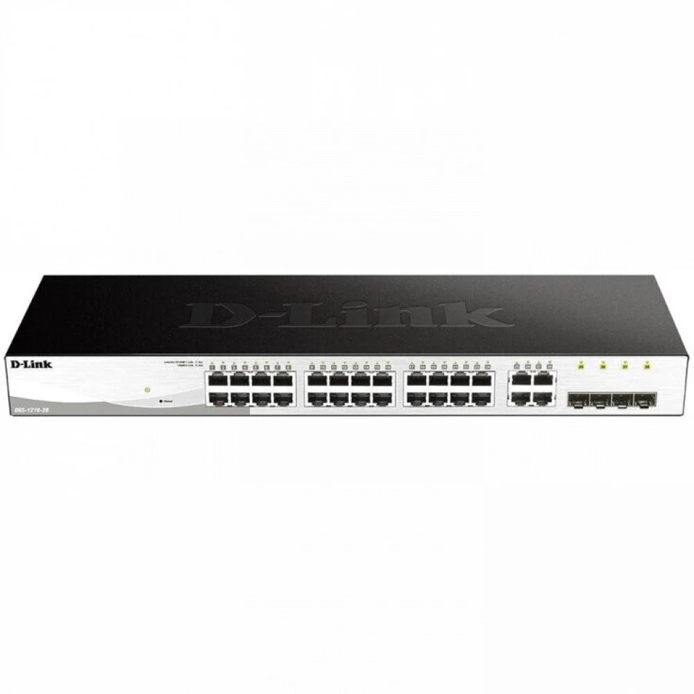 Коммутатор D-Link DGS-1210-28/F3A Настраиваемый L2 коммутатор с 24 портами 10/100/1000Base-T и 4 комбо-портами 100/1000Base-T/SFP {5} (465802)