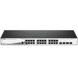 D-Link DGS-1210-28/ME/A2B, L2 Managed Switch with 24 10/100/1000Base-T ports and 4 1000Base-X SFP ports. 16K Mac address, 802.3x Flow Control, 4K of 802.1Q VLAN, 802.1p Priority Queues, Traffic Segm