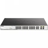 Коммутатор, D-Link, DGS-1210-28MP/F4A, Управляемый L2, 24 порта 10/100/1000Base-T, PoE 802.3af/at, PoE-бюджет 370 Вт, 4 комбо-порта 100/1000Base-T/SFP, Стоечный