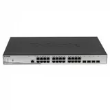 Коммутатор, D-Link, DGS-1210-28MP/ME/B2A, Управляемый L2, 24 порта 10/100/1000Base-T, 4 порта 1000Base-X SFP (24 порта PoE 802.3af/at, PoE-бюджет 370 Вт)