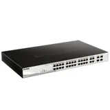 Коммутатор D-Link DGS-1210-28P/FL1A, L2 Managed Switch with 24 10/100/1000Base-T ports and 4 100/1000Base-T/SFP combo-ports (24 PoE ports 802.3af/802.3at (30 W), PoE Budget 193 W).8K Mac address, 80