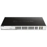 Коммутатор D-Link DGS-1210-28P/FL1A, L2 Managed Switch with 24 10/100/1000Base-T ports and 4 100/1000Base-T/SFP combo-ports (24 PoE ports 802.3af/802.3at (30 W), PoE Budget 193 W).8K Mac address, 80
