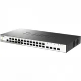 Коммутатор, D-Link, DGS-1210-28XS/ME/B2A, Управляемый L2 коммутатор с 24 портами 100/1000Base-X SFP и 4 портами 10GBase-X SFP+