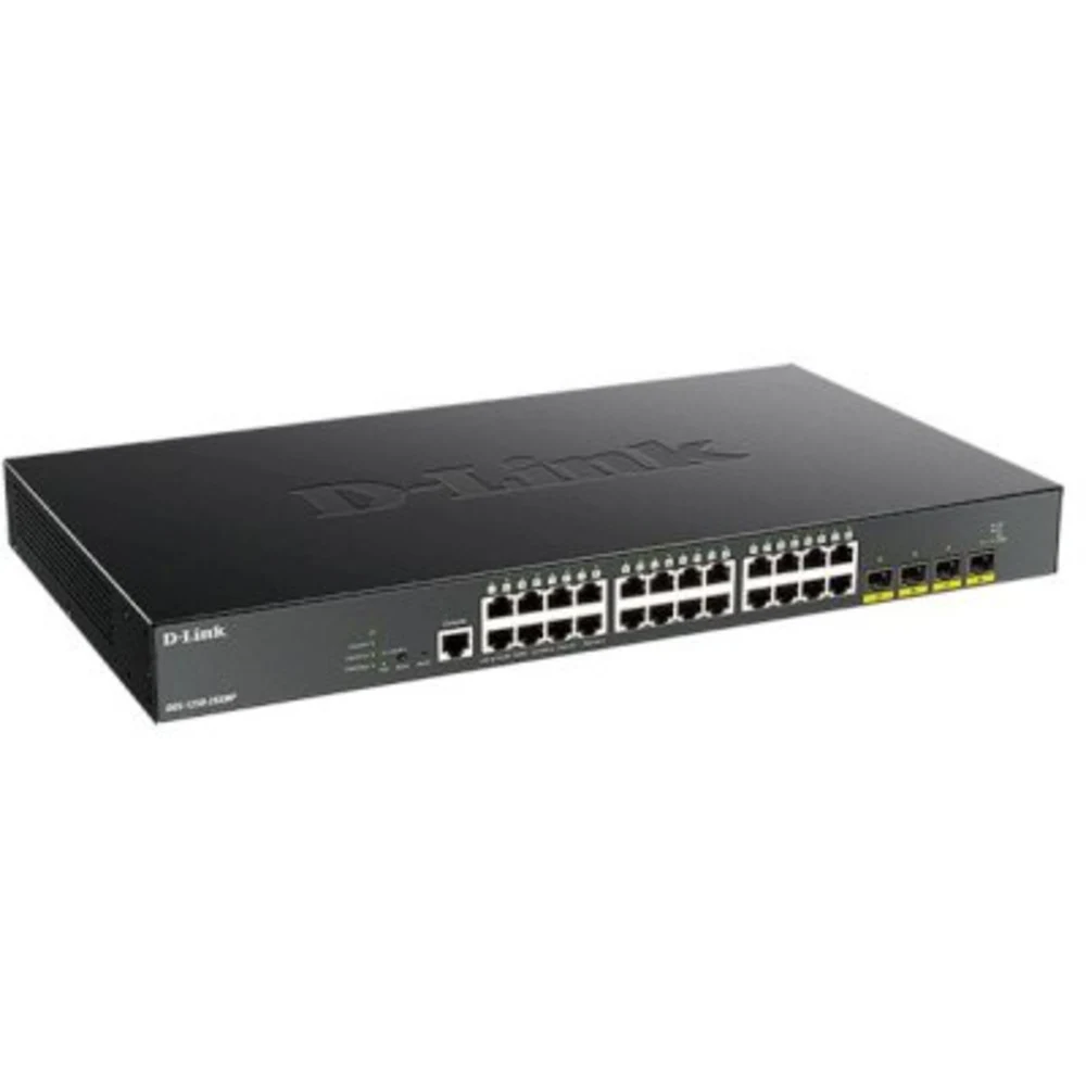 Коммутатор D-Link Управляемый коммутатор 2 уровня с 48 портами 10/100/1000Base-T и 4 портами 1000Base-X SFP (порты 1-8 с поддержкой PoE 802.3af/802.3at (30 Вт), порты 9-24 с поддержкой PoE 802.3af (