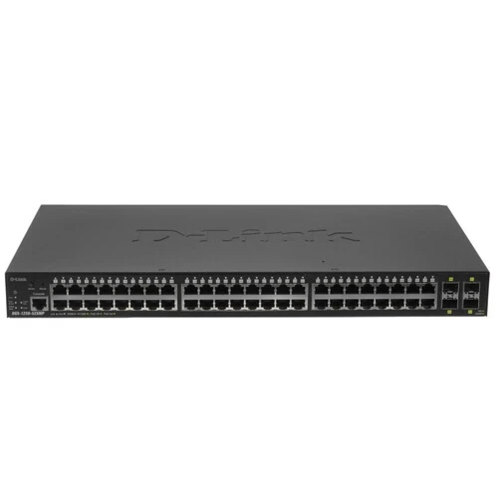 Коммутатор D-Link DGS-1250-52XMP/RU/A1A (L2+) 48x1Гбит/с 4SFP+ 48PoE 370W управляемый