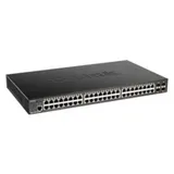 D-Link DGS-1250-52XMP/A1A, L2 Smart Switch with 48 10/100/1000Base-T ports and 4 10GBase-X SFP+ ports (48 PoE ports 802.3af/802.3at (30 W), PoE Budget 370W).16K Mac address, 802.3x Flow Control, 4K