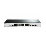 Коммутатор, D-Link, DGS-1510-28P/A1A, 19-дюймовый стоечный, 24 портов 10/100/1000M RJ45+2 порта SFP+2 порта 10G, Управляемый, Стекируемый, Корпус металл, 1U, PoE (802.3af/802.3at)