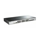 Коммутатор, D-Link, DGS-1510-28P/A1A, 19-дюймовый стоечный, 24 портов 10/100/1000M RJ45+2 порта SFP+2 порта 10G, Управляемый, Стекируемый, Корпус металл, 1U, PoE (802.3af/802.3at)