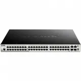 Коммутатор/ Управляемый L2+ стекируемый PoE-коммутатор, 48x1000Base-T PoE, 4x10GBase-X SFP+, PoE-бюджет 370 Вт (740 Вт с DPS-700), CLI, консольный порт RJ-45, RPS