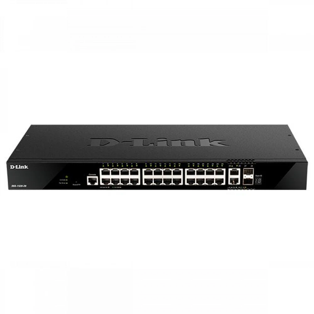 Коммутатор/ DGS-1520-28,DGS-1520-28/A1A Managed L3 Stackable Switch 24x1000Base-T, 2x10GBase-T, 2x10GBase-T, 2x10GBase-X SFP+, CLI, 1000Base-T Management, RJ45 Console