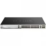 D-Link DGS-3130-30S/B1A, PROJ L3 Managed Switch with 24 100/1000Base-X SFP ports and 2 10GBase-T ports and 4 10GBase-X SFP+ ports.16K Mac address, SIM, USB port, IPv6, SSL v3, 802.1Q VLAN,GVRP, 802.