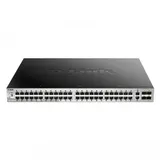 Коммутатор/ DGS-3130-54PS Managed L3 Stackable Switch 48x1000Base-T PoE, 2x10GBase-T, 4x10GBase-X SFP+, PoE Budget 370W (740W with DPS-700), Surge 6KV, CLI, 1000Base-T Management, RJ45 Console, USB,