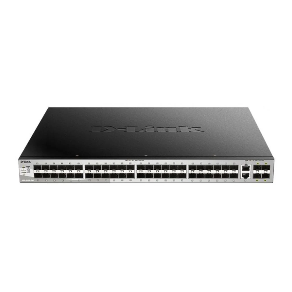 D-Link DGS-3130-54S/A1A, PROJ L2+ Managed Switch with 48 100/1000Base-X SFP ports and 2 10GBase-T ports and 4 10GBase-X SFP+ ports.16K Mac address, SIM, USB port, IPv6, SSL v3, 802.1Q VLAN,GVRP, 802