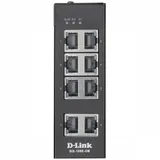 D-Link DIS-100E-8W/A1A, L2 Unmanaged Industrial Switch with 8 10/100Base-TX ports.1K Mac address, 802.3x Flow Control, Stand-alone, Auto MDI/MDI-X for each port, D-link Green technology, Metal case,