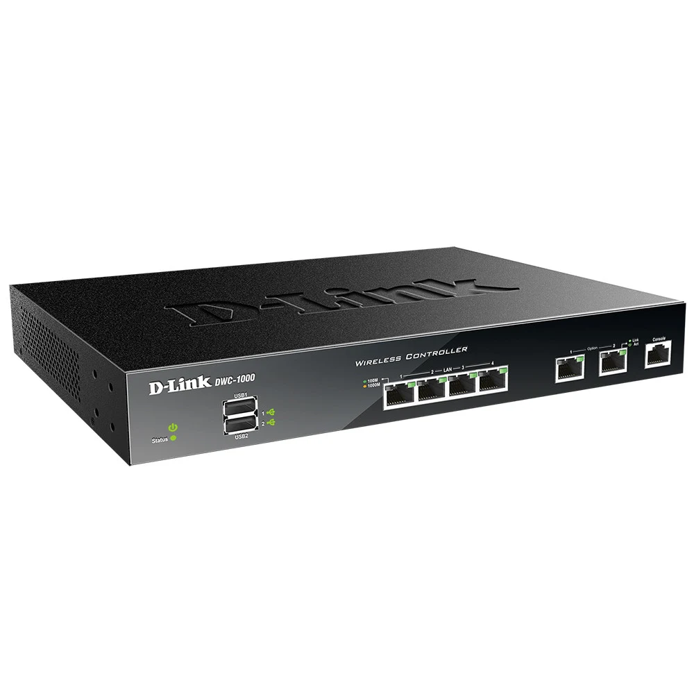 D-Link DWC-1000 Беспроводной контроллер c 2 портами 10/100/1000 Option* + 4 портами 10/100/1000 LAN