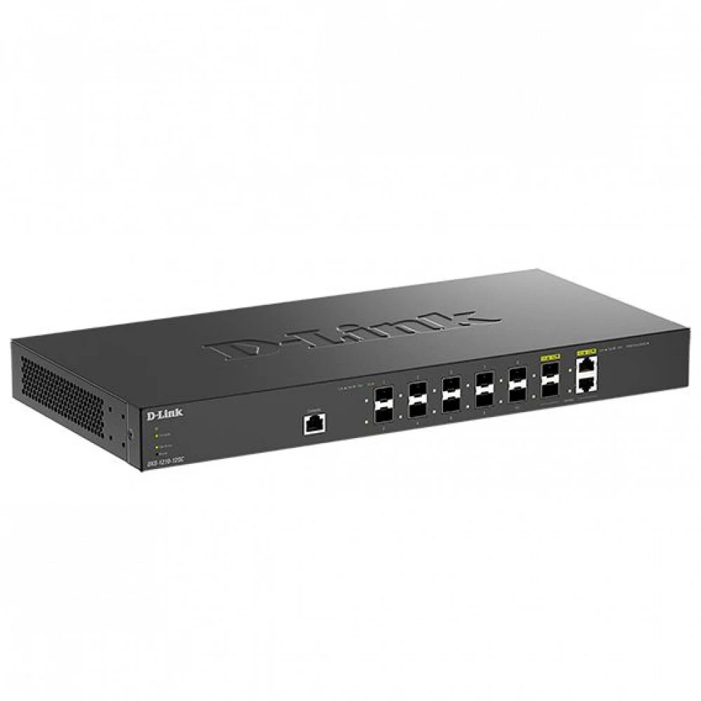 Коммутатор D-Link DXS-1210-12SC/B1A Настраиваемый L2+ коммутатор с 10 портами 10GBase-X SFP+ и 2 комбо-портами 10GBase-T/SFP+
