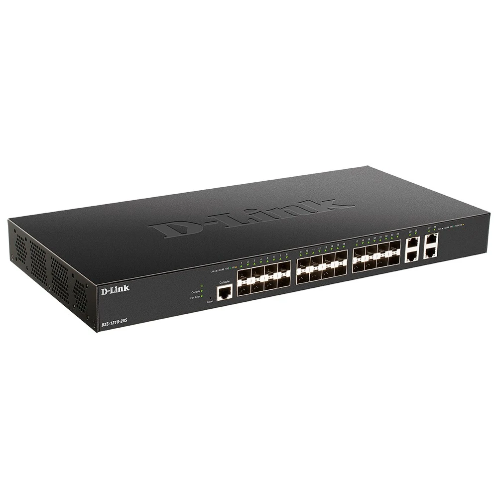 Коммутатор D-Link DXS-1210-28S/A1A Коммутатор Настраиваемый L2+ коммутатор с 24 портами 10GBase-X SFP+ и 4 портами 10GBase-T, RTL {5}