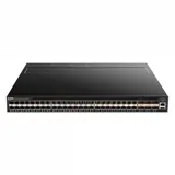 Managed L3 Switch 48x10GBase-X SFP+, 6x40GBase-X QSFP+, CLI, 1000Base-T Management, mini-USB Console, USB, w/D-Link OS