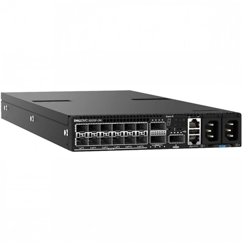 Коммутатор Dell/EMC S5212F-ON Switch, 12x 25GbE SFP28, 3x 100GbE QSFP28 ports, IO to PSU air, 2x PSU 12 port