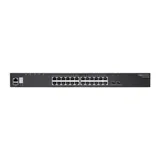ECS4620-28T Edge-corE 24 x GE + 2 x 10G SFP+ ports + 1 x expansion slot (for dual 10G SFP+ ports) L3 Stackable Switch, w/ 1 x RJ45 console port, 1 x USB type A storage port, RPU connector, fan-less
