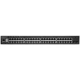 48 x GE + 2 x 10G SFP+ ports + 1 x expansion slot (for dual 10G SFP+ ports) L3 Stackable Switch, w/ 1 x RJ45 console port, 1 x USB type A storage port, RPU connector, Stack up to 4 units,PoE Budget
