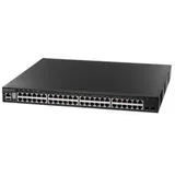 48 x GE + 2 x 10G SFP+ ports + 1 x expansion slot (for dual 10G SFP+ ports) L3 Stackable Switch, w/ 1 x RJ45 console port, 1 x USB type A storage port, RPU connector, Stack up to 4 units,PoE Budget