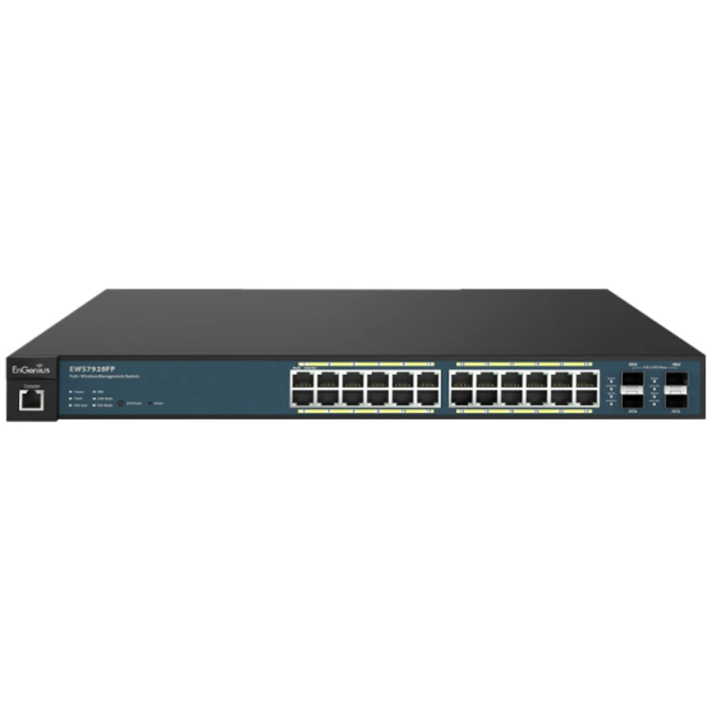 Гигабитный управляемый контроллер точек доступа EWS7928FP Neutron Series 24-Port 370W Gigabit PoE+ Wireless Management Switch with 4 SFP Ports