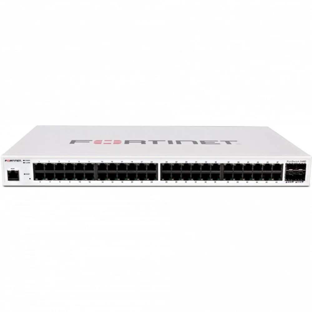 FortiSwitch-248D Layer 2/3 FortiGate switch controller compatible switch with 48 x GE RJ45 ports, 4 x GE SFP