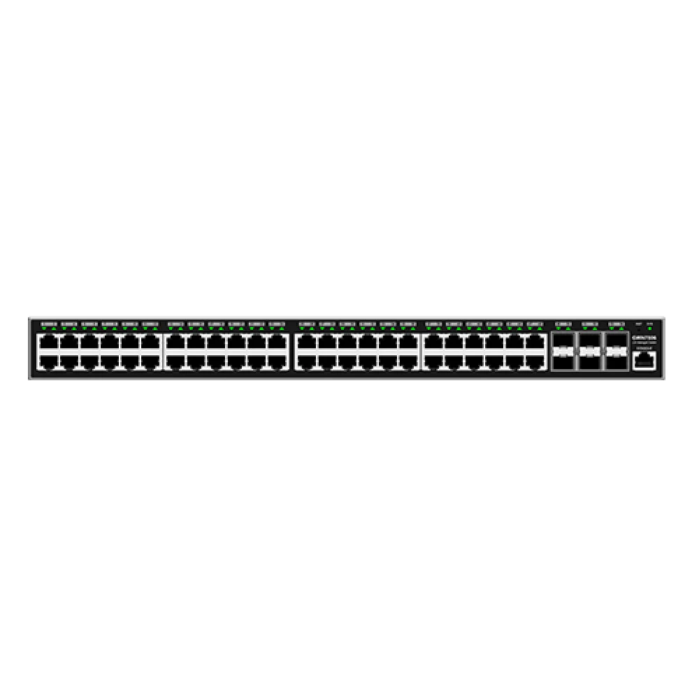 Коммутатор, Grandstream, GWN7806, Управляемый L2+, 48 портов RJ-45 10/100/1000 Мбит/с,, 6 портов SFP+, стекируемый, Настольный/в стойку